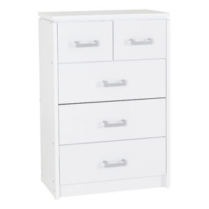 Crieff Wooden Chest Of 5 Drawers In White