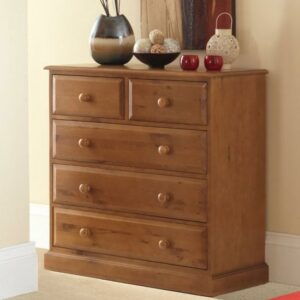 Herndon Wooden Chest Of Drawers In Lacquered With 5 Drawers