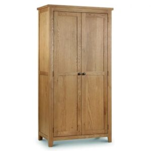 Mabli Two Doors Wooden Wardrobe In Waxed Oak Finish