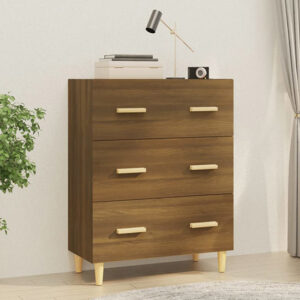 Pirro Wooden Chest Of 3 Drawers In Brown Oak