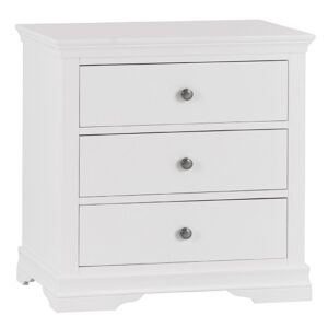 Skokie Wooden Chest Of 3 Drawers In Classic White
