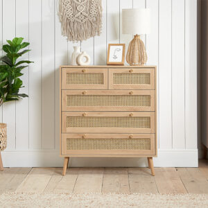 Celina Wooden Chest Of 5 Drawers In Oak