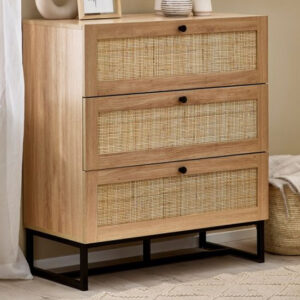 Pabla Wooden Chest Of 3 Drawers In Oak
