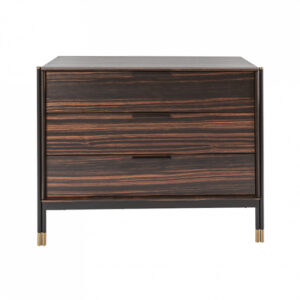 Balta Wooden Chest Of 3 Drawers In Ebony