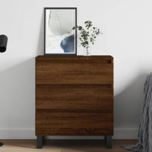 Kacia Wooden Chest Of 3 Drawers In Brown Oak