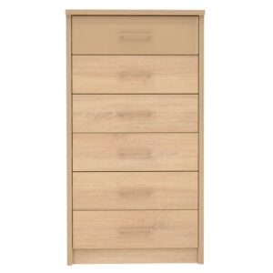Canton Wooden Chest Of 6 Drawers In Sonoma Oak