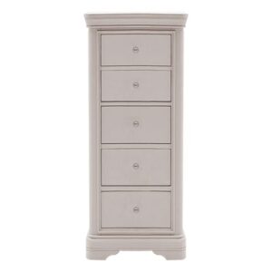 Macon Wooden Chest Of 5 Drawers In Taupe
