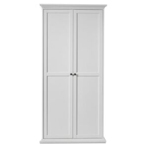 Paroya Wooden Wardrobe With 2 Doors In White