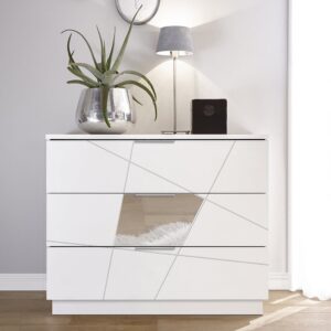 Victoria Wooden Chest Of 3 Drawers In Matt White