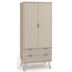 Avoch Wooden Wardrobe With 2 Doors 2 Drawers In Light Oak
