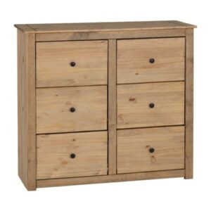 Pavia Wooden Chest Of 6 Drawers In Natural Wax